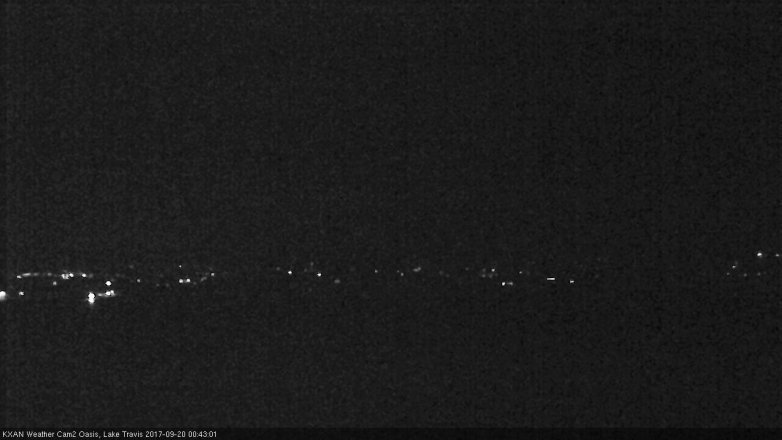 Lake Travis webcam, September 19, 2017 11:55 PM CT
