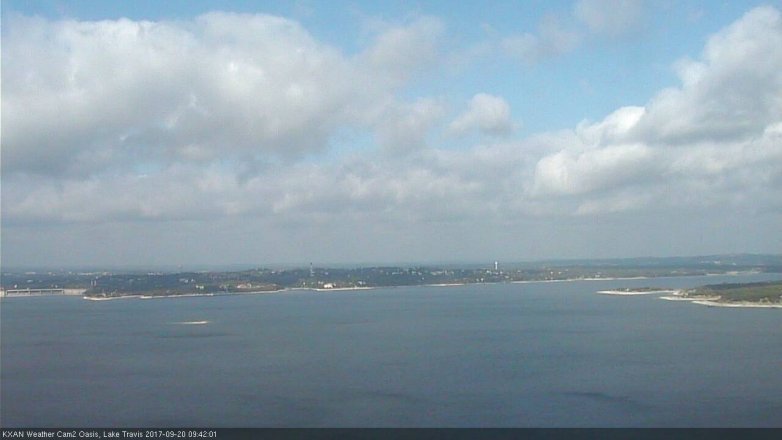 Lake Travis webcam, September 20, 2017 9:00 AM CT