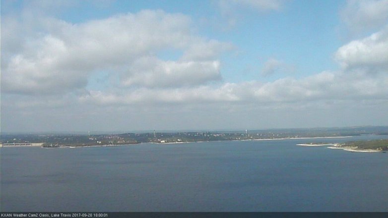 Lake Travis webcam, September 20, 2017 9:10 AM CT