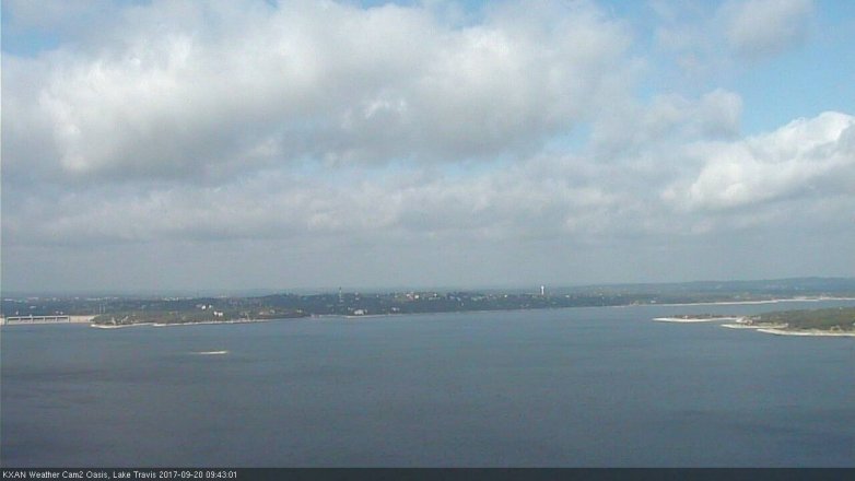 Lake Travis webcam, September 20, 2017 9:15 AM CT