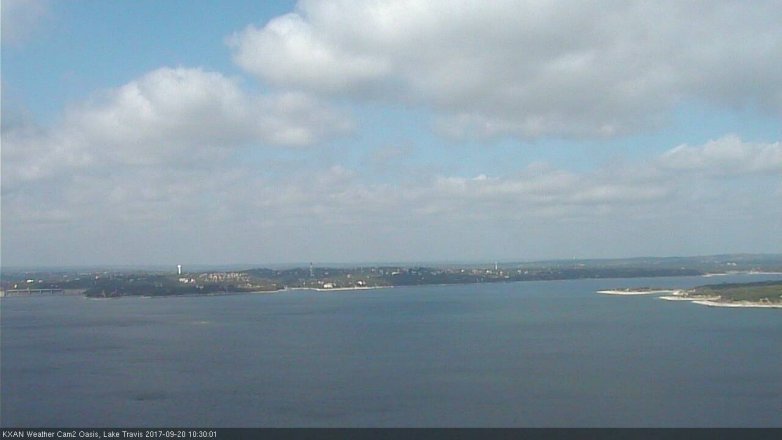 Lake Travis webcam, September 20, 2017 9:35 AM CT