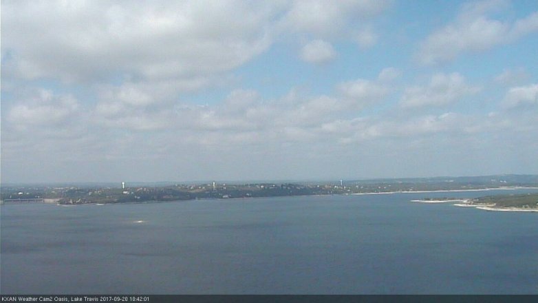 Lake Travis webcam, September 20, 2017 9:50 AM CT