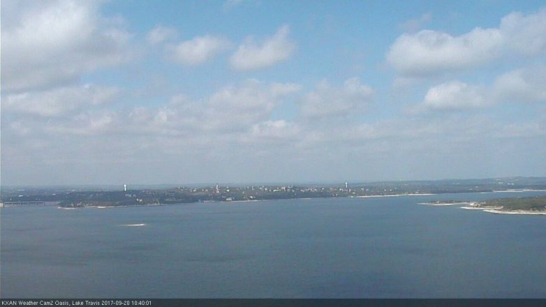 Lake Travis webcam, September 20, 2017 10:00 AM CT