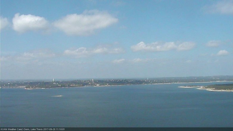 Lake Travis webcam, September 20, 2017 10:25 AM CT