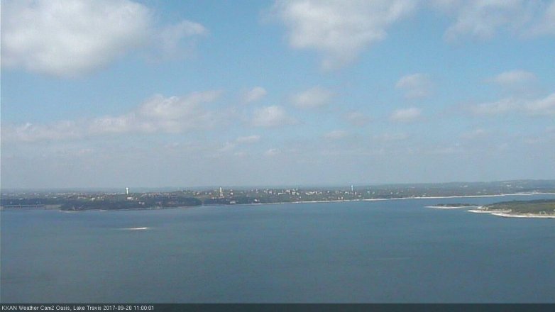 Lake Travis webcam, September 20, 2017 10:30 AM CT