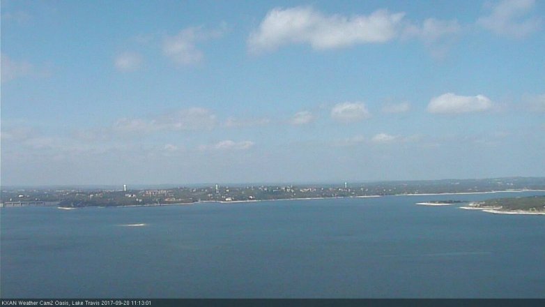Lake Travis webcam, September 20, 2017 10:40 AM CT