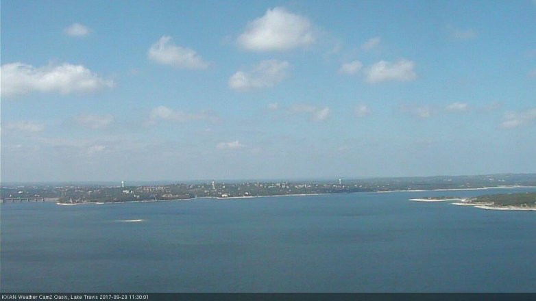 Lake Travis webcam, September 20, 2017 10:50 AM CT