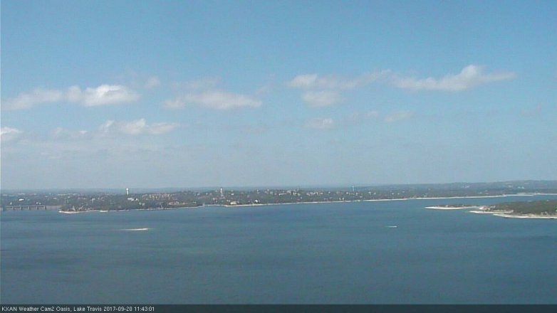 Lake Travis webcam, September 20, 2017 10:55 AM CT