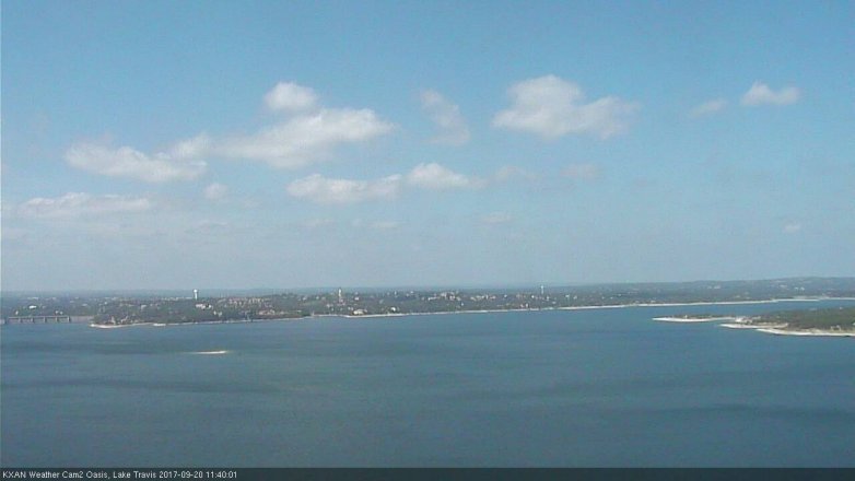 Lake Travis webcam, September 20, 2017 11:10 AM CT