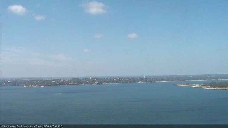 Lake Travis webcam, September 20, 2017 11:25 AM CT