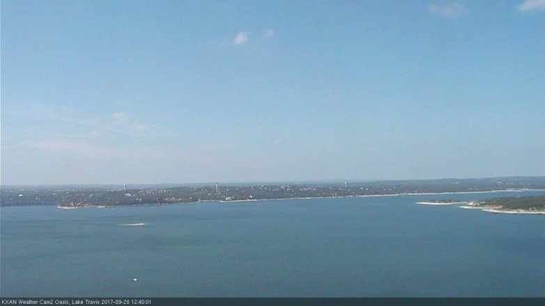 Lake Travis webcam, September 20, 2017 11:45 AM CT