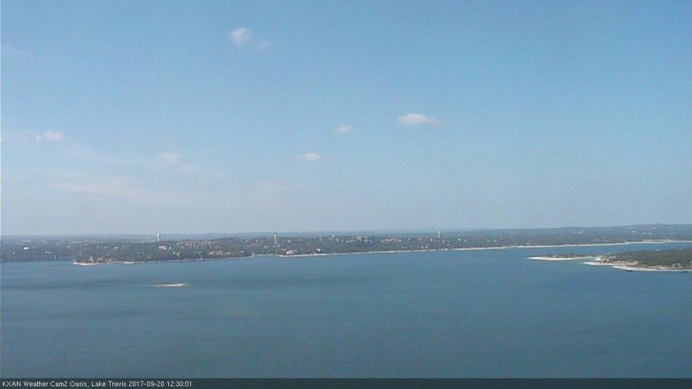 Lake Travis webcam, September 20, 2017 11:55 AM CT