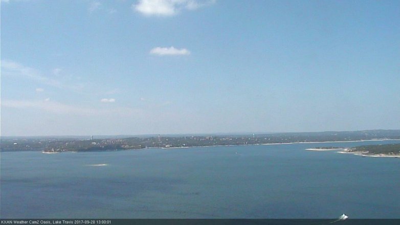 Lake Travis webcam, September 20, 2017 12:20 PM CT