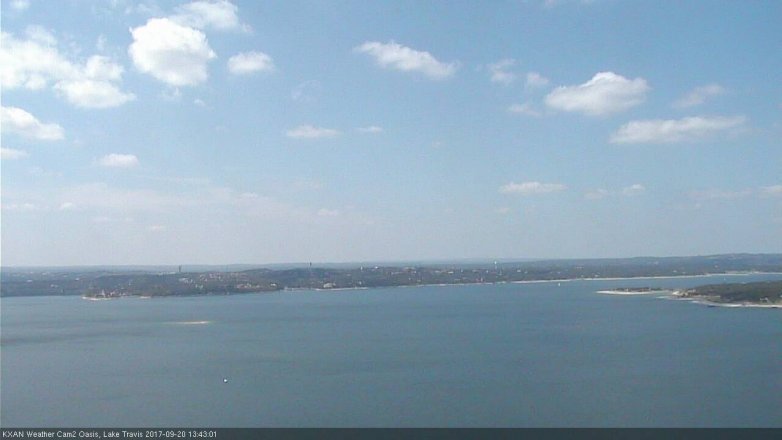 Lake Travis webcam, September 20, 2017 12:50 PM CT
