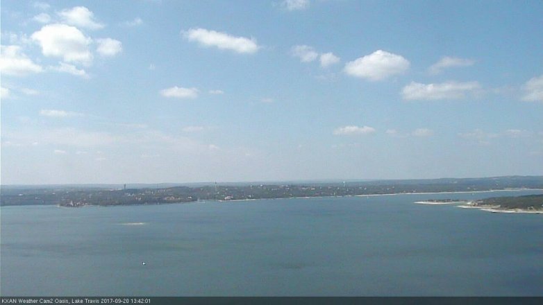 Lake Travis webcam, September 20, 2017 1:05 PM CT
