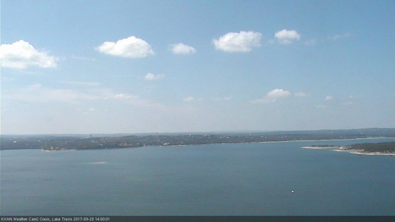 Lake Travis webcam, September 20, 2017 1:15 PM CT
