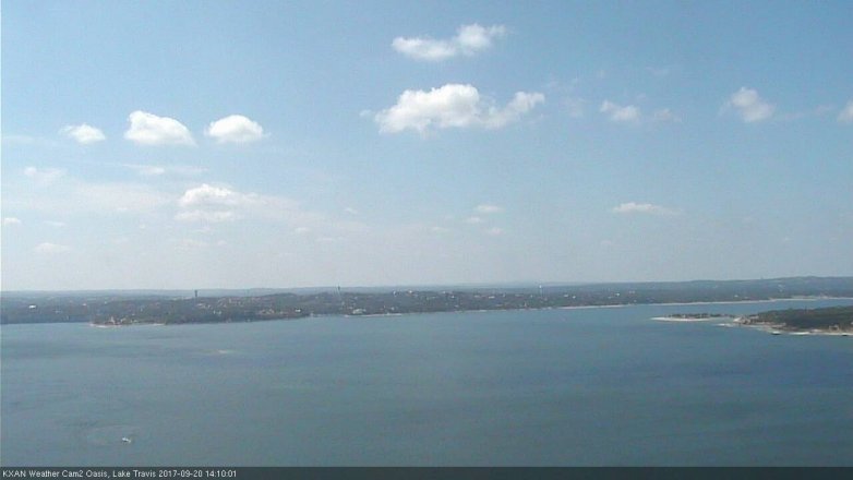 Lake Travis webcam, September 20, 2017 1:20 PM CT
