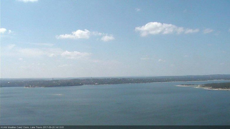 Lake Travis webcam, September 20, 2017 1:45 PM CT