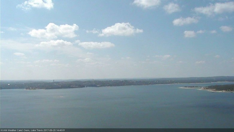 Lake Travis webcam, September 20, 2017 1:50 PM CT