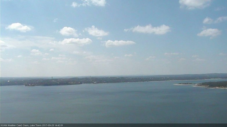 Lake Travis webcam, September 20, 2017 2:10 PM CT