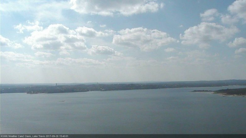 Lake Travis webcam, September 20, 2017 2:45 PM CT
