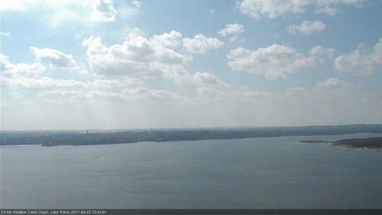 Lake Travis webcam, September 20, 2017 3:00 PM CT