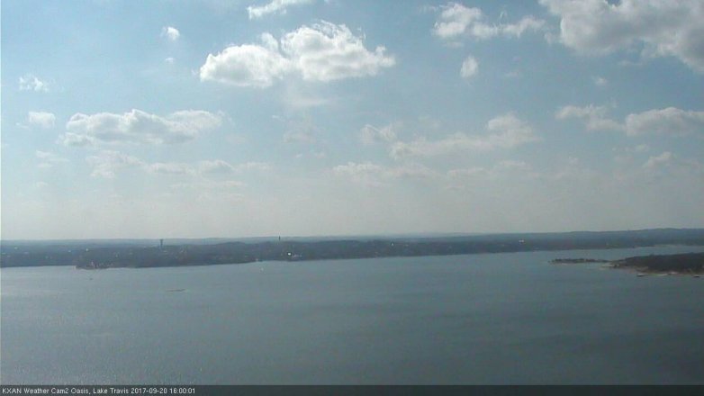 Lake Travis webcam, September 20, 2017 3:05 PM CT