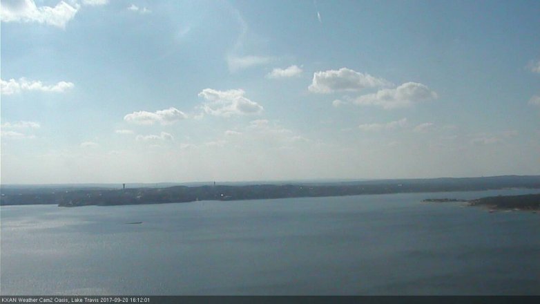 Lake Travis webcam, September 20, 2017 3:15 PM CT