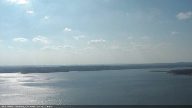 Lake Travis webcam, September 20, 2017 3:50 PM CT