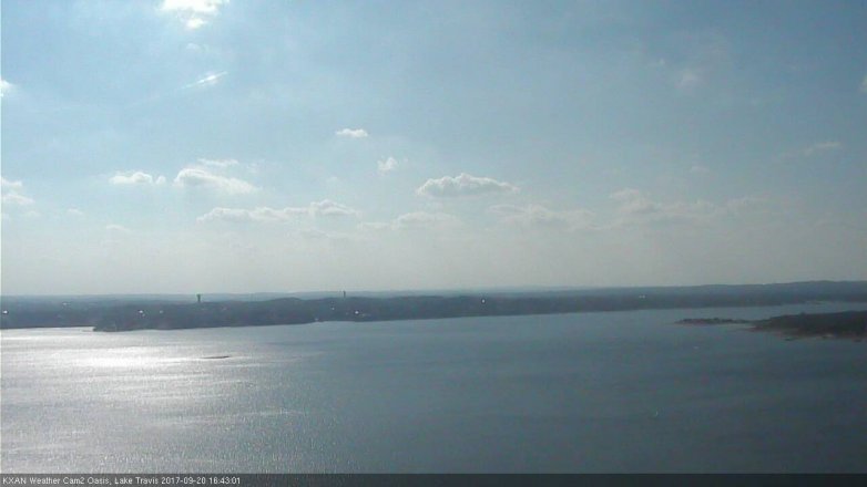 Lake Travis webcam, September 20, 2017 4:00 PM CT