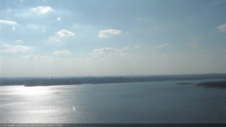 Lake Travis webcam, September 20, 2017 4:30 PM CT