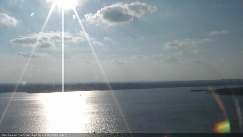 Lake Travis webcam, September 20, 2017 4:50 PM CT