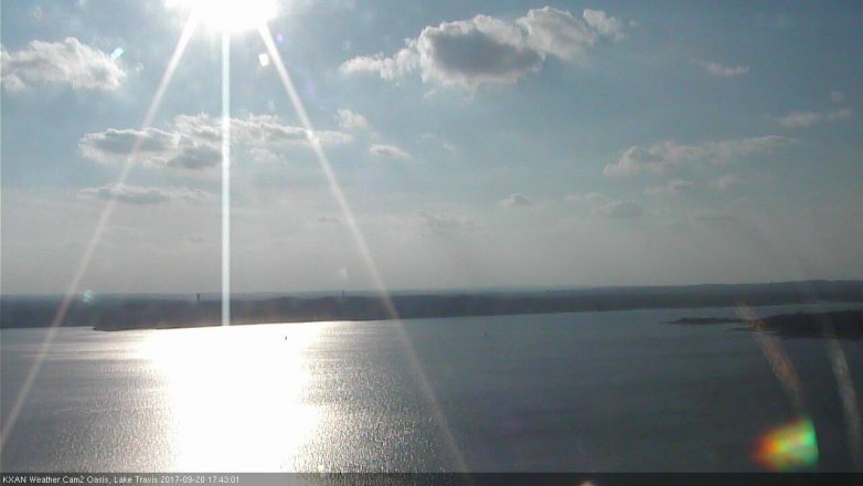 Lake Travis webcam, September 20, 2017 4:55 PM CT