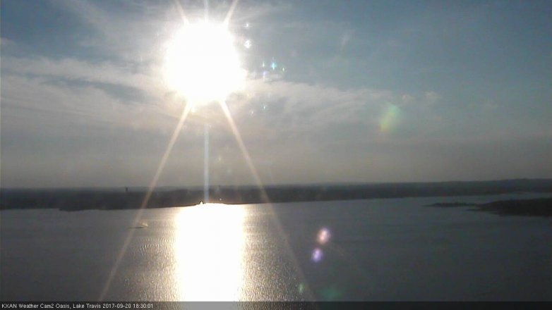 Lake Travis webcam, September 20, 2017 5:40 PM CT