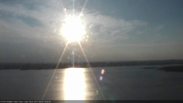 Lake Travis webcam, September 20, 2017 5:45 PM CT