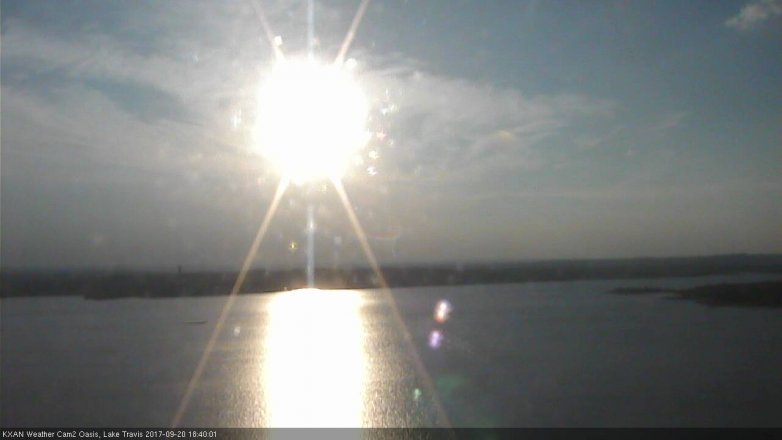 Lake Travis webcam, September 20, 2017 5:50 PM CT