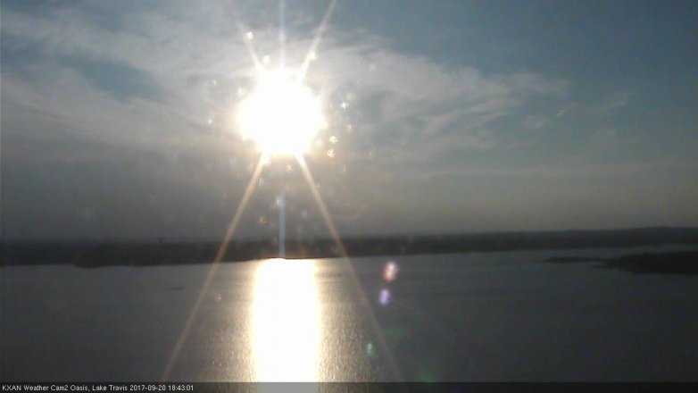Lake Travis webcam, September 20, 2017 5:55 PM CT