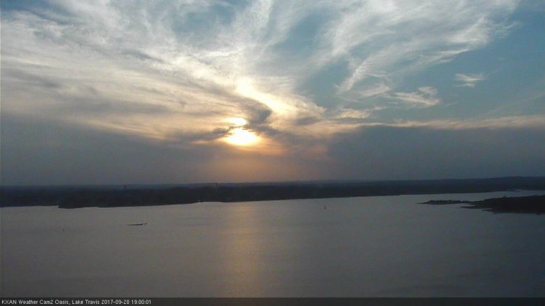 Lake Travis webcam, September 20, 2017 6:05 PM CT