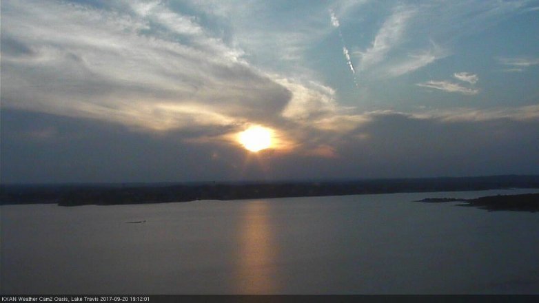 Lake Travis webcam, September 20, 2017 6:20 PM CT
