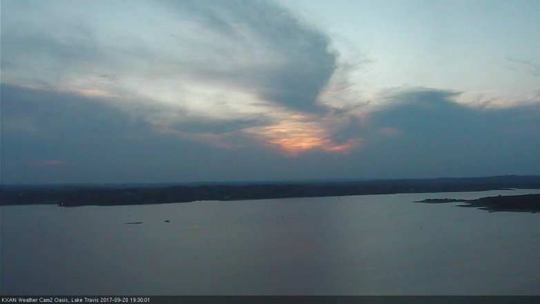 Lake Travis webcam, September 20, 2017 6:35 PM CT