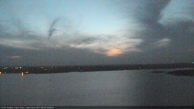 Lake Travis webcam, September 20, 2017 7:30 PM CT