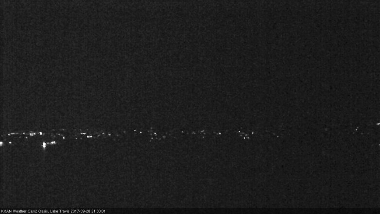 Lake Travis webcam, September 20, 2017 8:50 PM CT