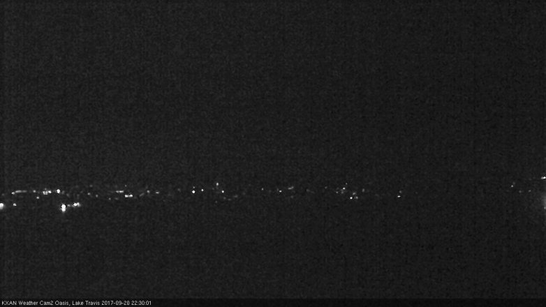 Lake Travis webcam, September 20, 2017 9:45 PM CT