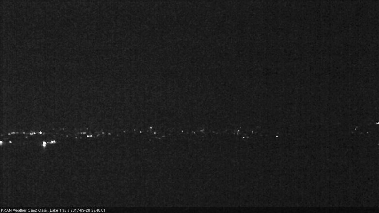 Lake Travis webcam, September 20, 2017 10:00 PM CT
