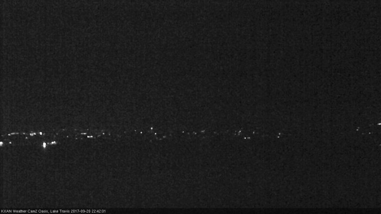 Lake Travis webcam, September 20, 2017 10:10 PM CT
