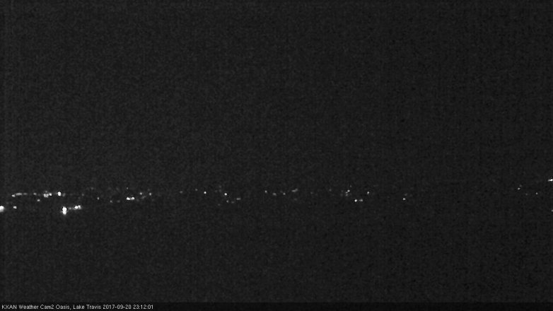 Lake Travis webcam, September 20, 2017 10:15 PM CT