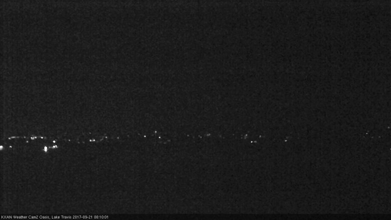 Lake Travis webcam, September 20, 2017 11:30 PM CT