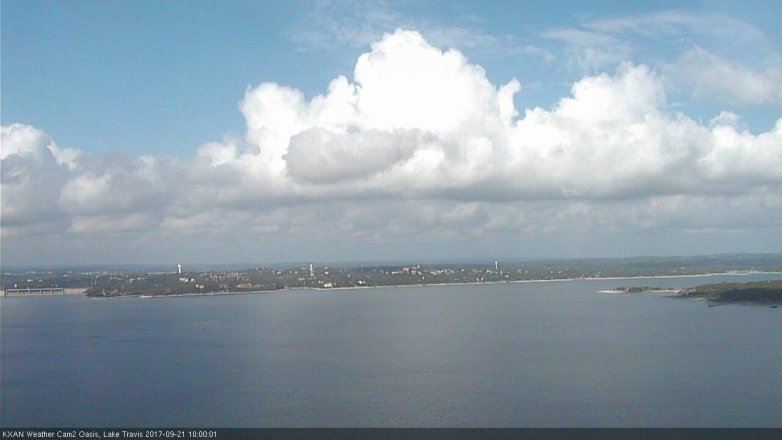 Lake Travis webcam, September 21, 2017 9:20 AM CT