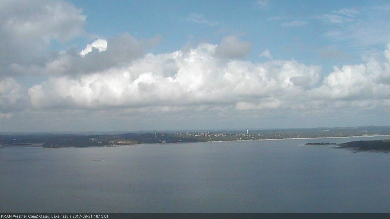 Lake Travis webcam, September 21, 2017 9:25 AM CT