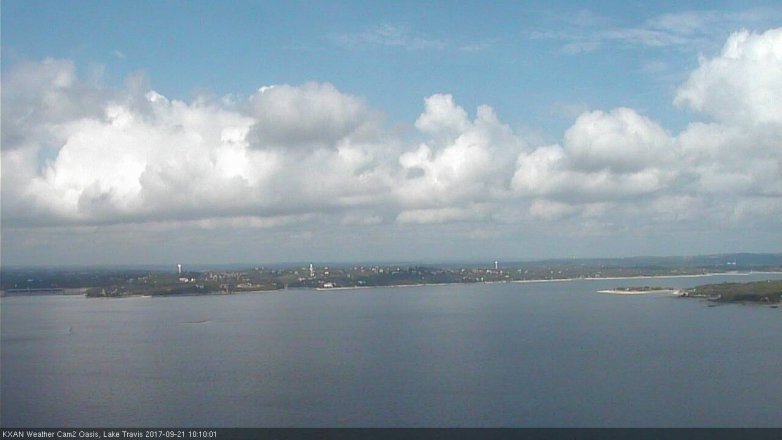 Lake Travis webcam, September 21, 2017 9:30 AM CT